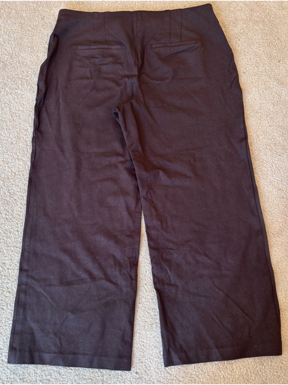 Express Columnist Brown High-Rise Work Pants w/ Stretch Wrap Plus Size 2X - Picture 2 of 6